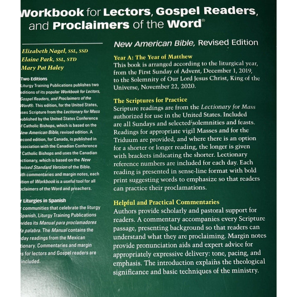 Workbook for Lectors, Gospel Readers & Proclaimers of the Word 2020 & 2022 - Picture 3 of 11